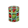 Exquisite danish tall cookie tin storage round airtight biscuit tin